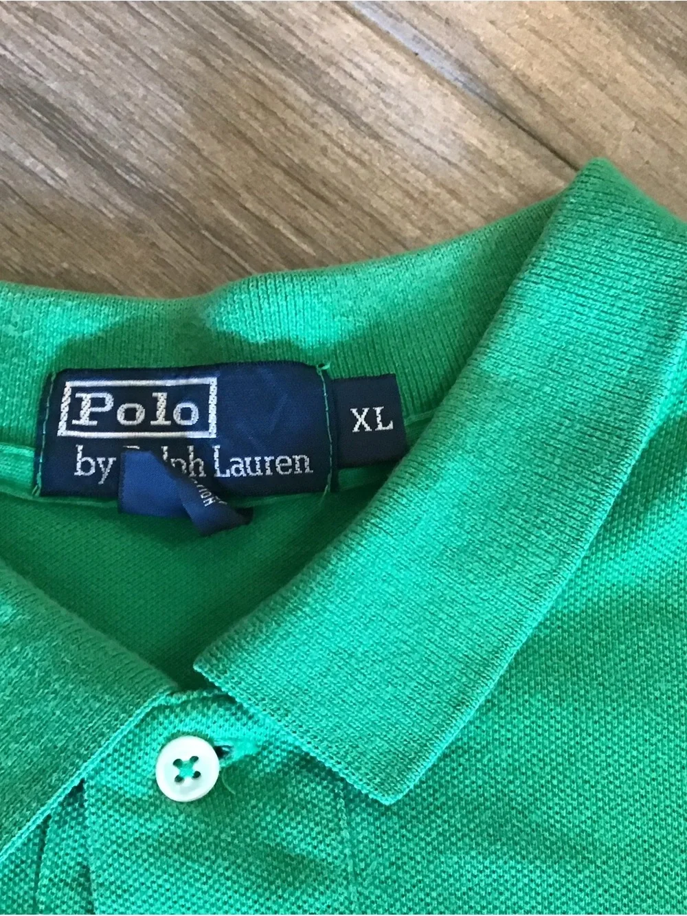 Ralph Lauren Green Polo with Orange Pony Embroidery